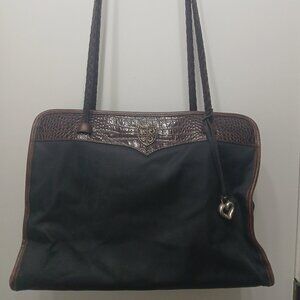 Brighton Canvas & Leather Shoulder Bag